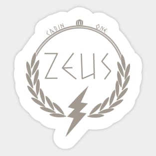 Cabin One: Zeus! Sticker